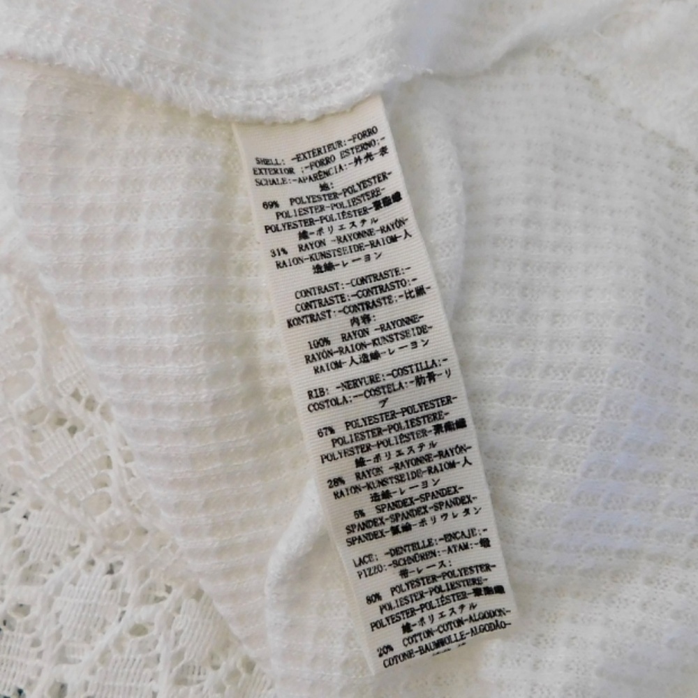 Free People White Lace Sleeve Top - Picture 13 of 15